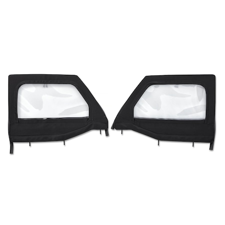 Bestop Jeep Half Doors HighRock 4x4 Element Upper Fabric Half Doors For Jeep 2020-2024 Gladiator Front Prr 51742-17